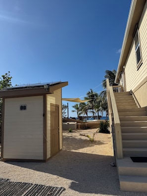 Exterior - Beachfront 1-bdr 1-bath "Coconut Palm Suite" 100 ft from the Ocean with a Pool! (West End)