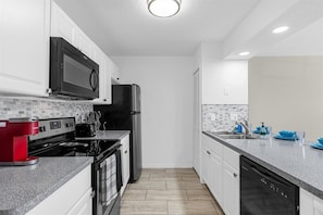 Microwave, oven, stovetop, dishwasher