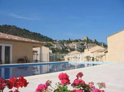 Studio Montbrun-les-Bains, Le Hameau des Sources, village view and Mont Ventoux