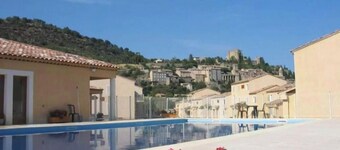 Studio Montbrun-les-Bains, Le Hameau des Sources, village view and Mont Ventoux