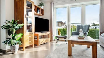 Fernseher, DVD-Player, Stereoanlage