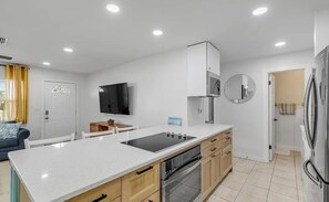 Microwave, oven, stovetop, dishwasher