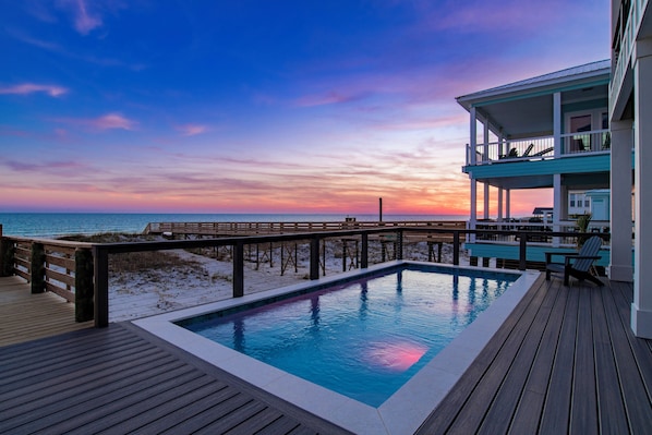 A heated pool
