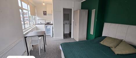 1 makuuhuone, vuodevaatteet