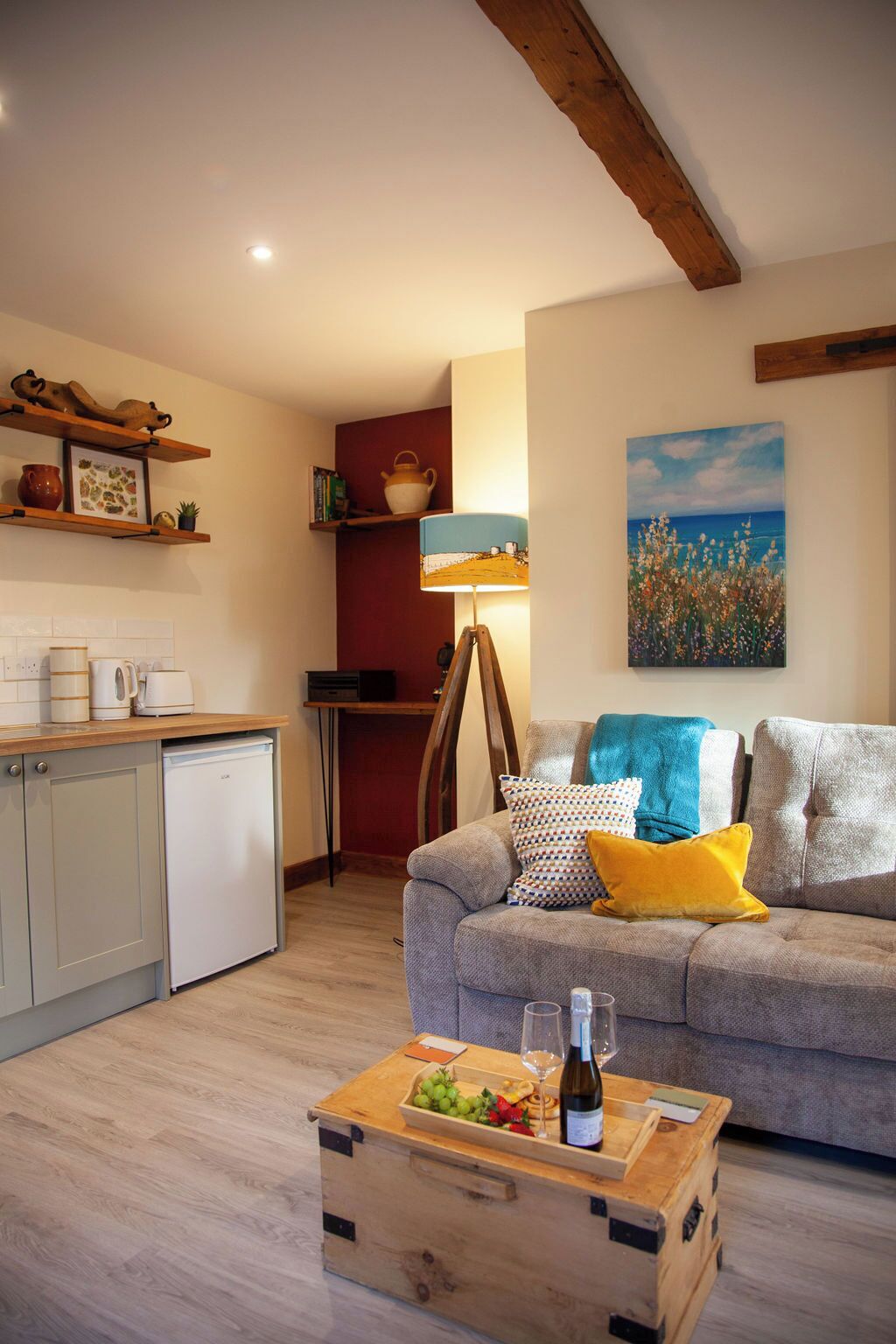 Ferienhütte, 1 Schlafzimmer (Hedgehog - Eco lodge with hot tub) | Schallisolierte Zimmer, Bettwäsche