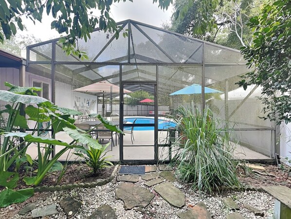 A heated pool