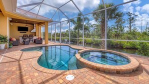 Pool - Burnt Store Isles Luxury Canal Retreat - Private Pool + Spa + Outdoor Kitchen (Punta Gorda)