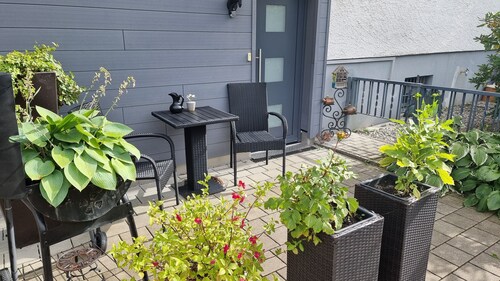 Cosy holiday flat in the Rhine Valley – surrounded by mountains and nature.