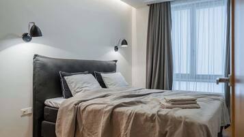 1 makuuhuone, silitysrauta/-lauta, vauvan matkasänky, Wi-Fi