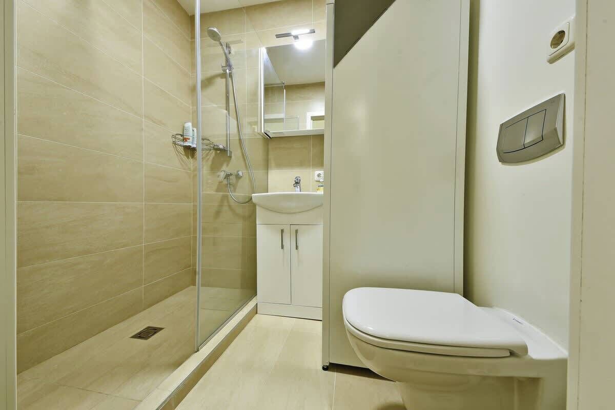 Een douche, een haardroger