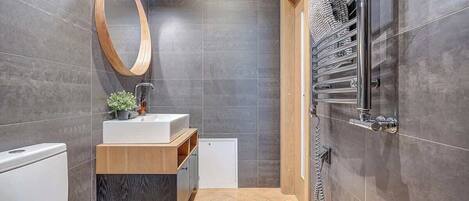 Shower, hair dryer