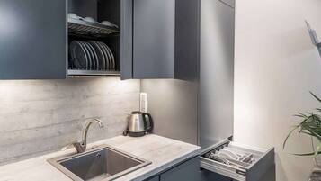 Fridge, oven, stovetop, dishwasher