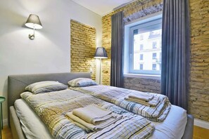 2 bedrooms, iron/ironing board, travel crib, WiFi