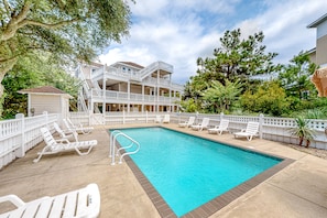 A heated pool