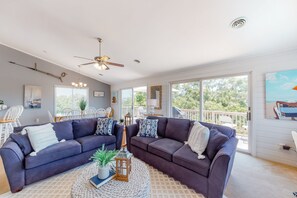 TV, fireplace, table football