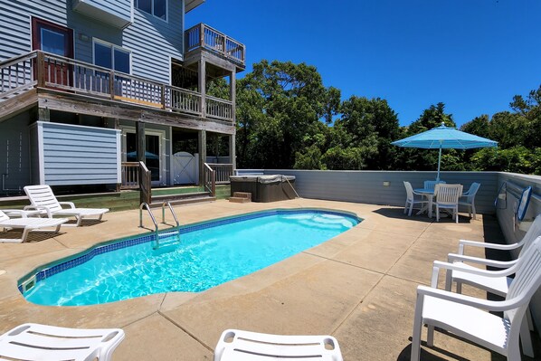 A heated pool