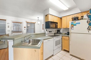 Fridge, microwave, oven, stovetop - Charming Condo in Kill Devil Hills (Kill Devil Hills)