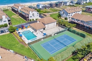 Sports court - Sweeping 2BR Oceanview | Pool | Hot Tub | Deck (Kitty Hawk)