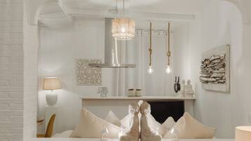 Appartement Luxe, vue ville | Coin séjour