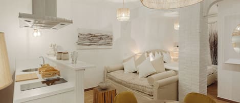 Luxury Apartment, City View | Living area | Flat-screen TV