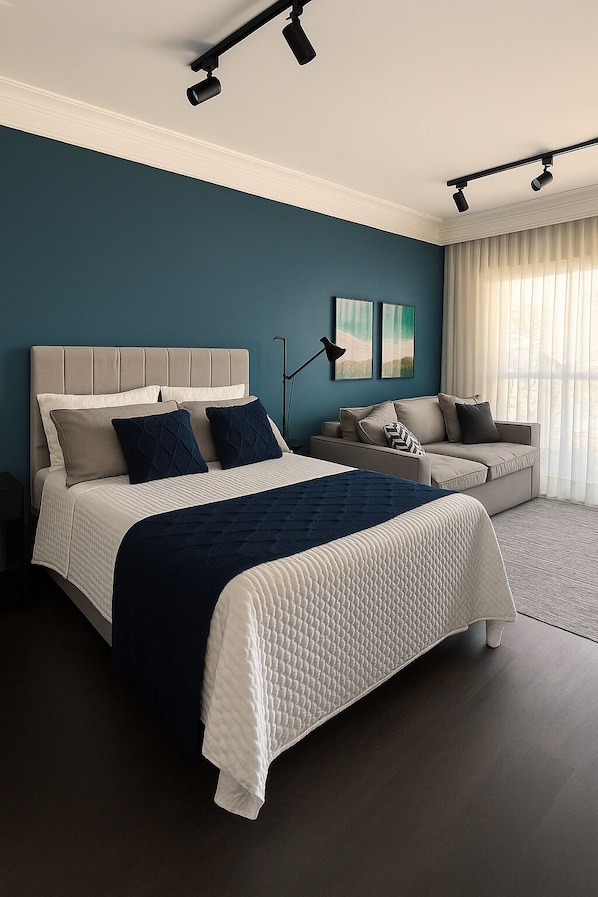 1 bedroom, iron/ironing board, WiFi, bed sheets - Studio - Campo Belo with Metro in Front and Rooftop with Sunset. (Brooklin São Paulo)