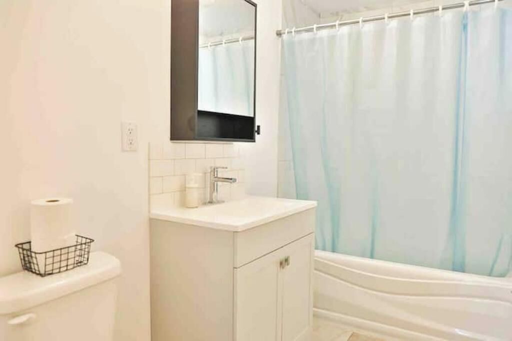 Hair dryer, towels, toilet paper