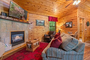 Smart-tv och eldstad