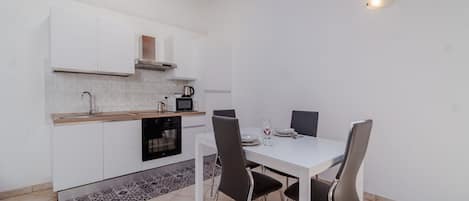 Fridge, microwave, toaster