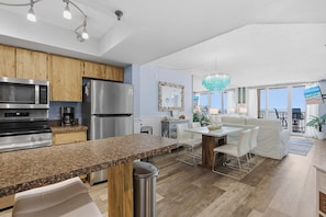 Condo, Multiple Beds, Balcony, Ocean View (Oceania Beach Club 505) | Private kitchen - Oceania Beach Club (New Smyrna Beach)