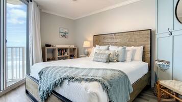 2 bedrooms, individually decorated, individually furnished, bed sheets