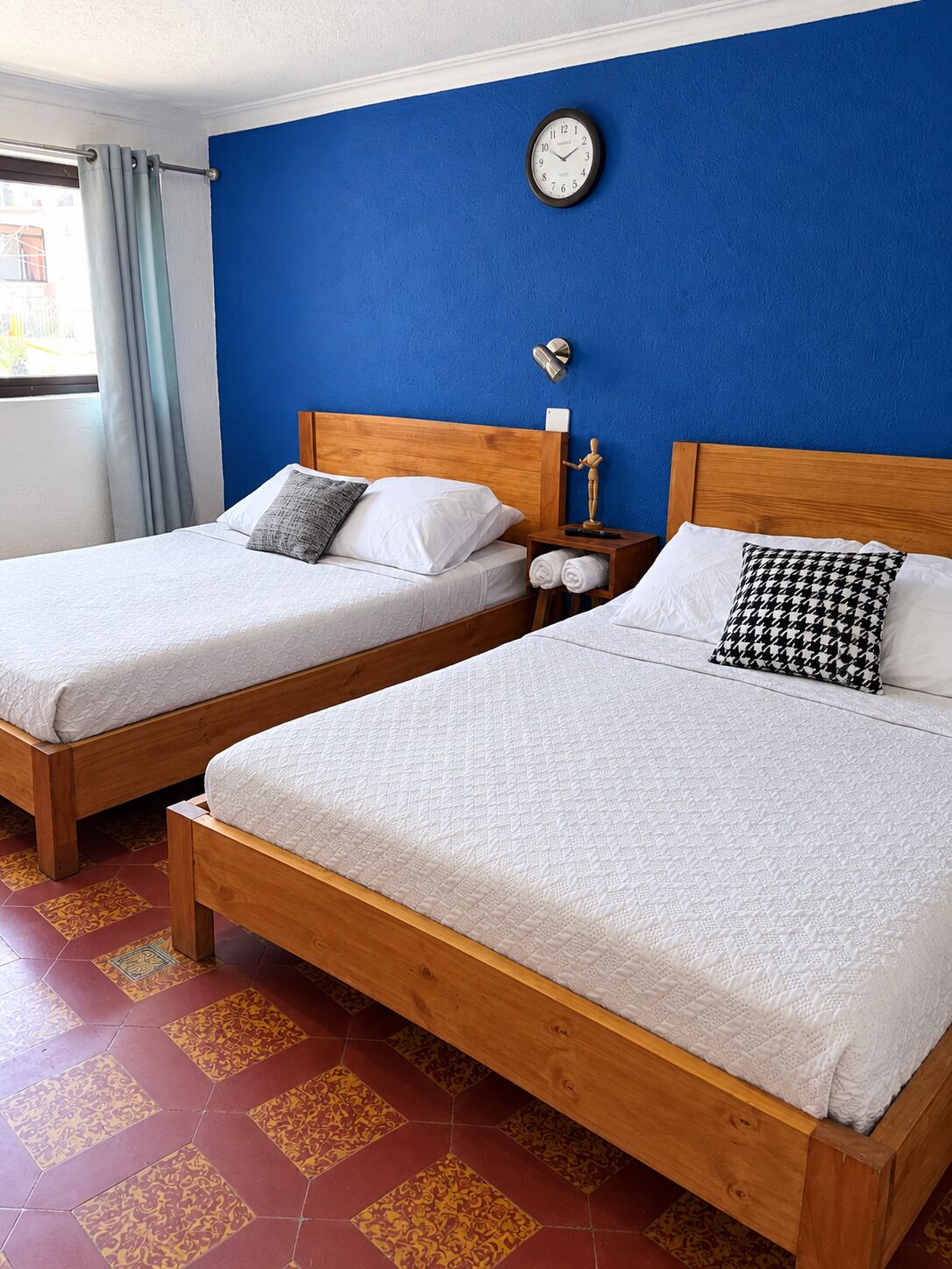 Basic Double Room, 2 Double Beds | Iron/ironing board (on request), free WiFi, bed sheets