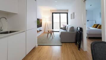 1 chambre, literie de qualité supérieure, couette en duvet d'oie