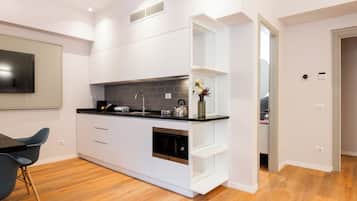 Superior appartement, uitzicht op de binnenplaats | Woonruimte