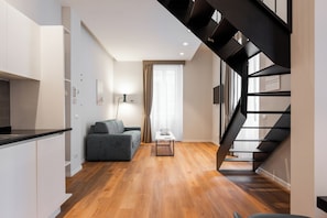 Loft, vistes a la ciutat | Sala d'estar