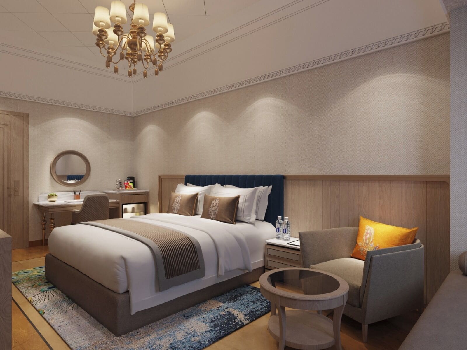 Kamer, 1 kingsize bed (Heritage) | Luxe beddengoed, pillowtop-bedden, een minibar, een kluis op de kamer