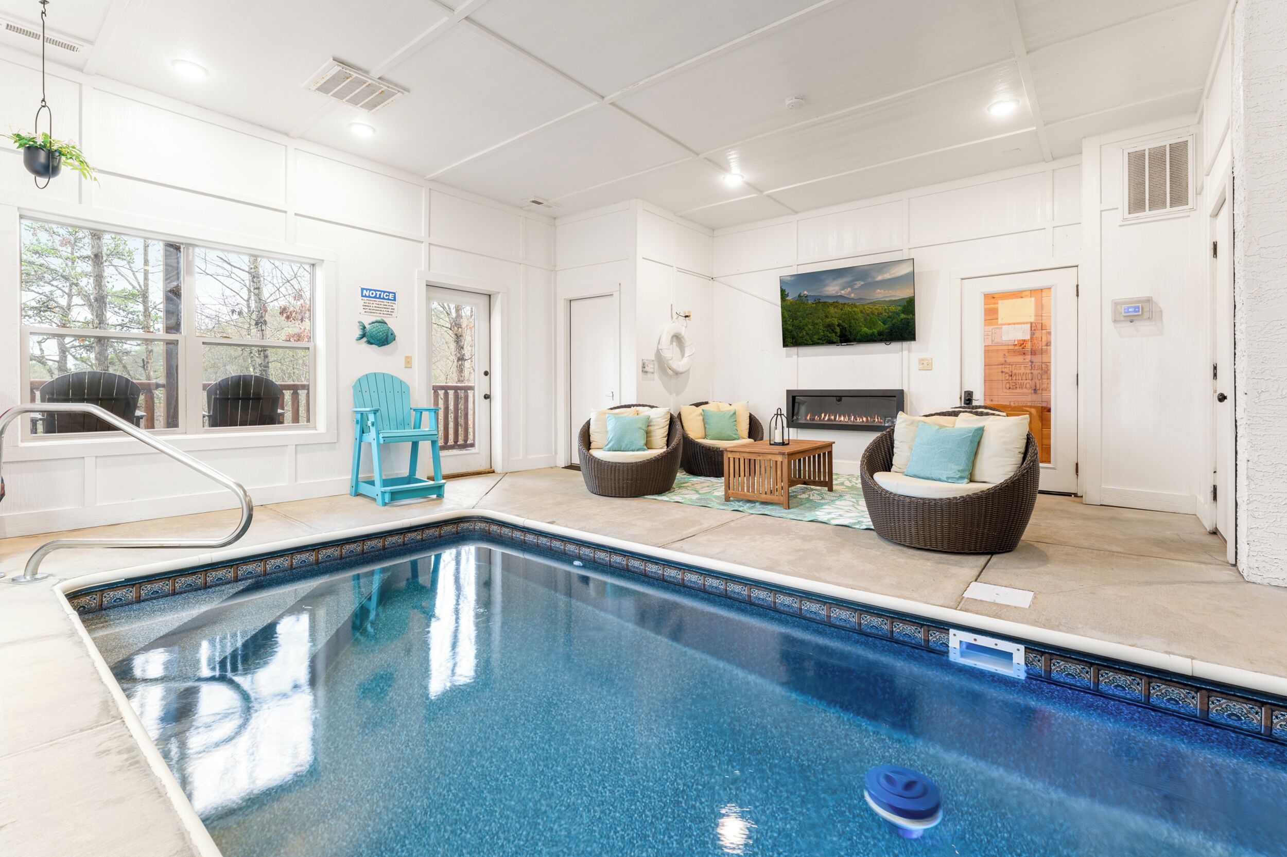 Indoor pool, a heated pool