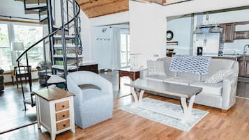 Smart TV, chimenea y reproductor de DVD