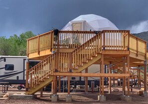 Exterior - Luxe Glamping Dome | Queen Bed | Deck Views | Near Royal Gorge Bridge & Park (Cañon City)