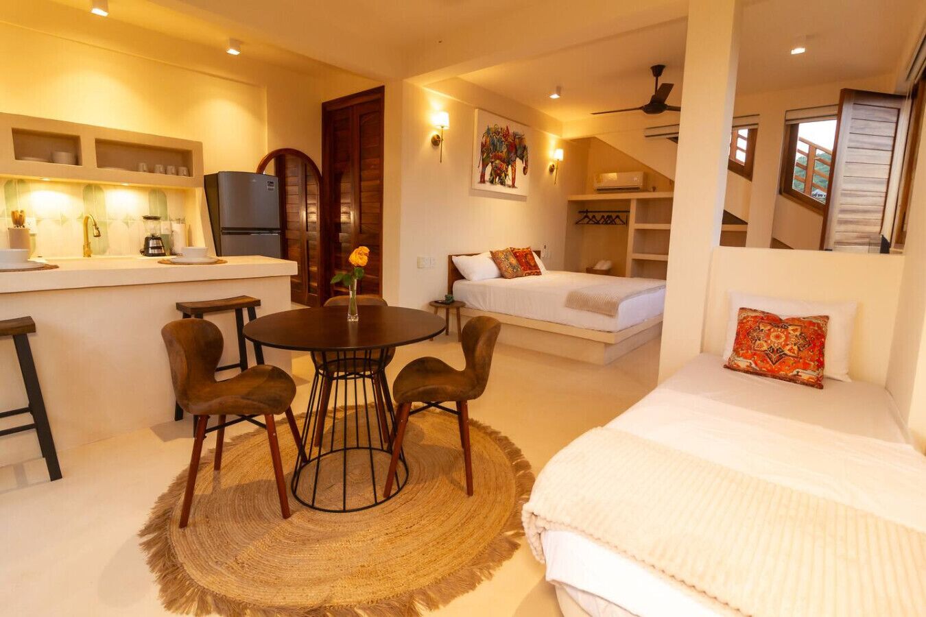 1 soveværelse, pengeskab på værelset, strygejern/strygebræt, weekendseng