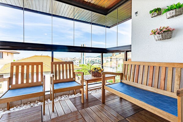 Property grounds - Apt w Balcony and Barbecue 260m Praia Brava Coi302 (Florianópolis)