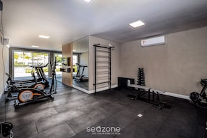 Basic Apartment | Fitness facility - Apt w/ BBQ 650 m From the Beach Ingleses Cci003 (Florianópolis)