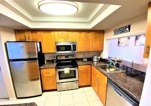Microwave, oven, stovetop, dishwasher