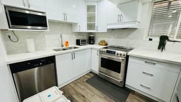 Microwave, oven, stovetop, dishwasher