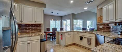 Microwave, oven, stovetop, dishwasher