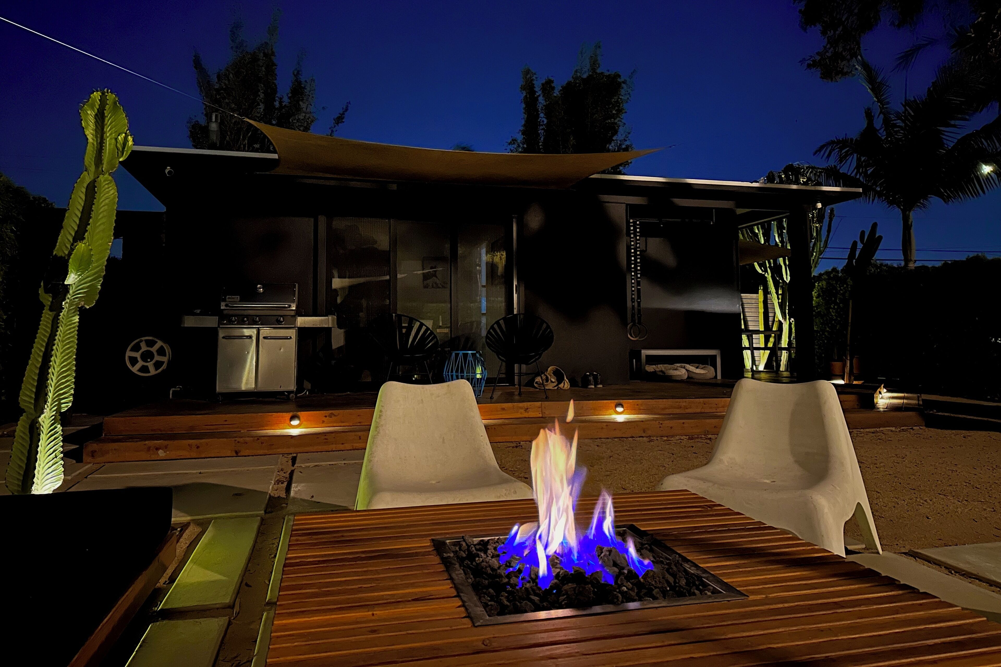 LA Night Vibes.  Enjoy the amazing weather at the fire table in a private yard.