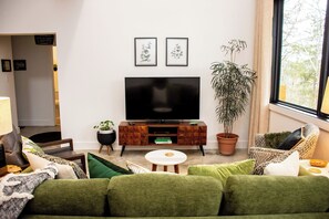 Smart TV, DVD player, books