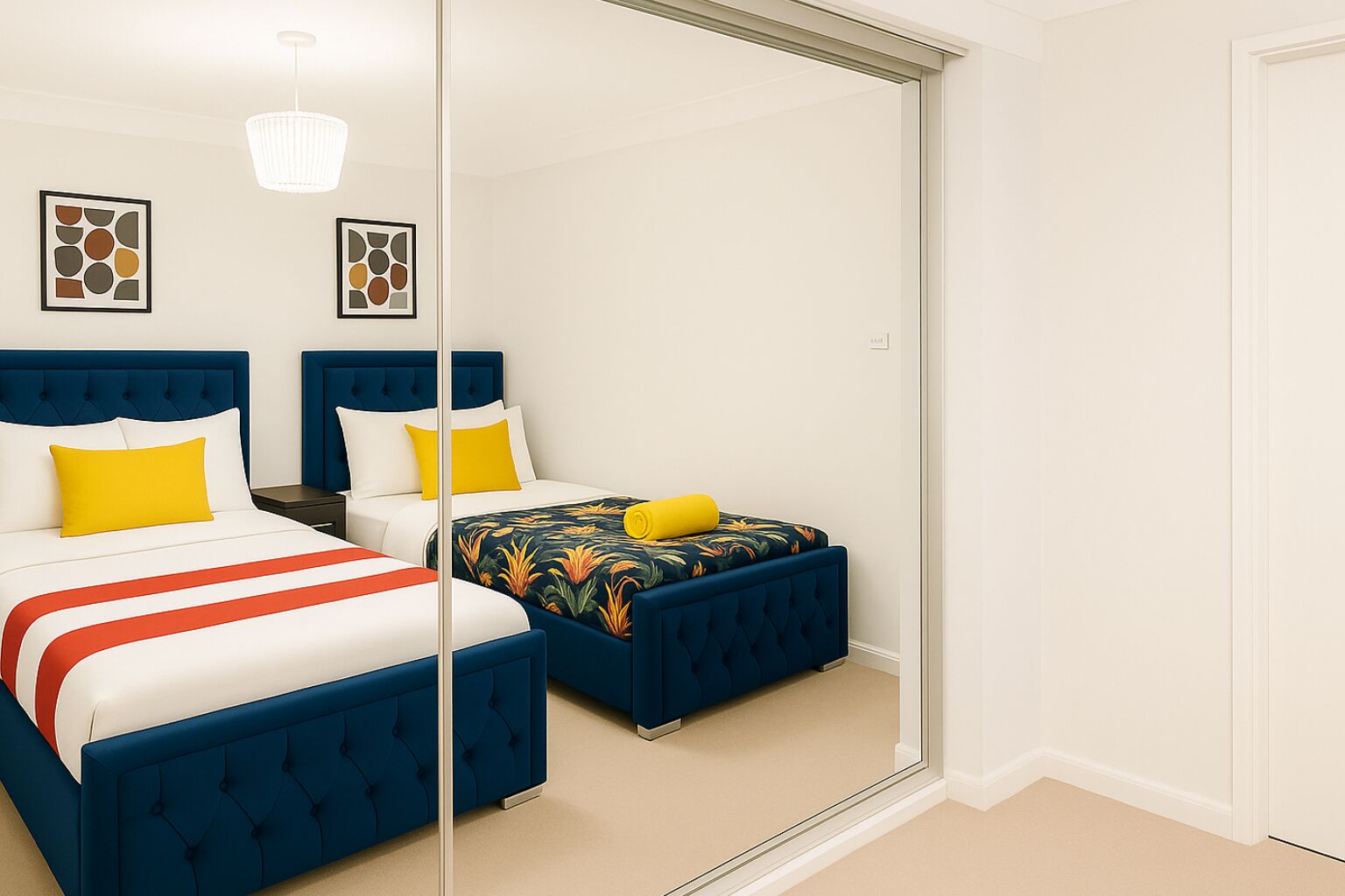 3 개의 침실, 무료 WiFi, 침대 시트