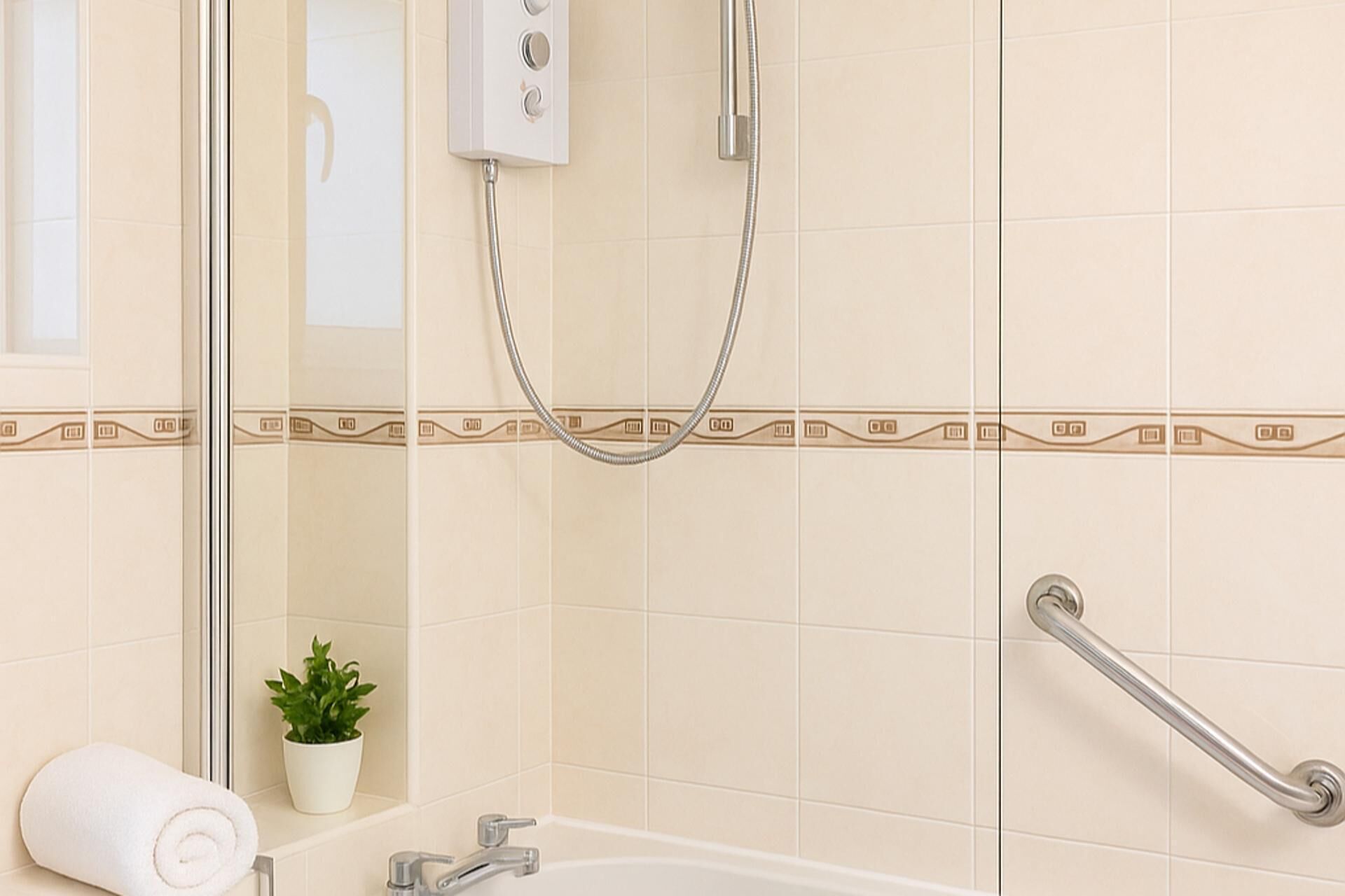 Shower, towels