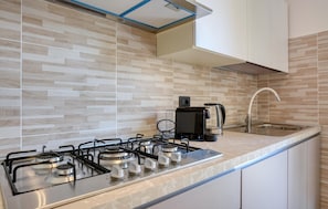 Fridge, oven, stovetop, dishwasher