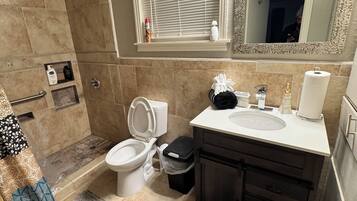 Towels, soap, toilet paper